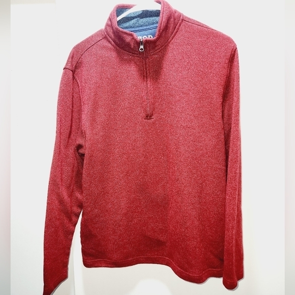 Izod 1/4 Fleece Jacket Pullover Red Size Medium - Picture 2 of 5